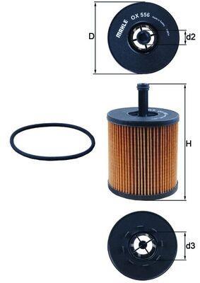Filtro de óleo KNECHT FILTER OX 556D