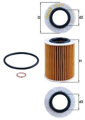 Filtro de aceite KNECHT FILTER OX 825D
