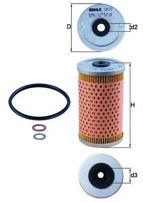 Filtro de aceite KNECHT FILTER OX 33D