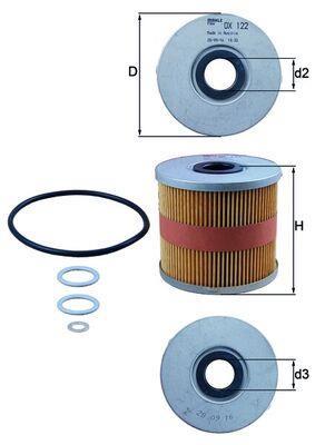 Filtro de aceite KNECHT FILTER ref. OX 122D