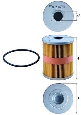 Filtre à huile KNECHT FILTER OX 125D