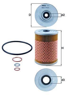 Filtro de óleo KNECHT FILTER OX 32D