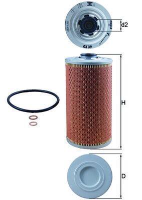 Filtre à huile KNECHT FILTER OX 39D