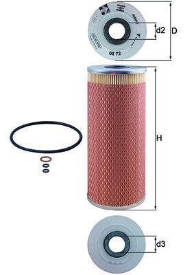 Filtre à huile KNECHT FILTER OX 72D