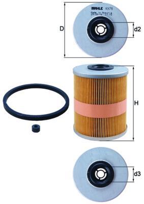 Filtre à carburant (Filtre à gasoil) KNECHT FILTER ref. KX 78D