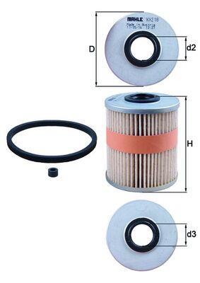 Filtre à carburant (Filtre à gasoil) KNECHT FILTER ref. KX 218D