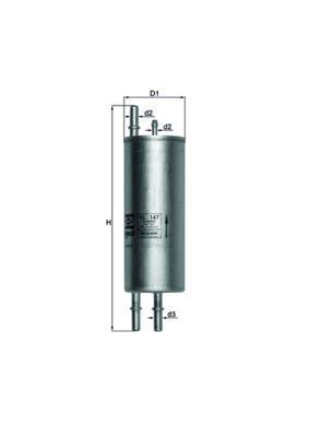 Filtro combustible KNECHT FILTER KL 167