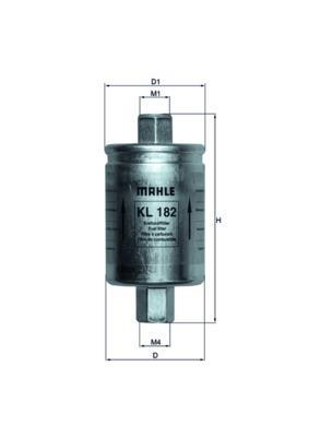 Filtre à carburant (Filtre à gasoil) KNECHT FILTER ref. KL 182