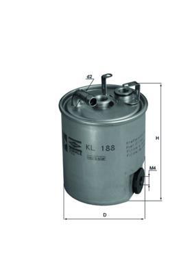 Filtro combustible KNECHT FILTER ref. KL 188