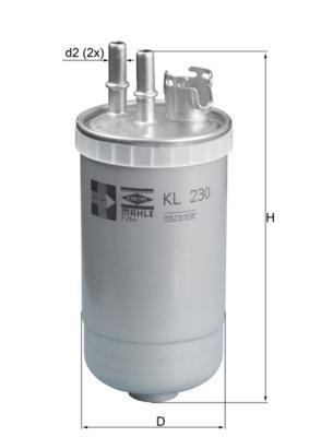 Filtre à carburant (Filtre à gasoil) KNECHT FILTER KL 230