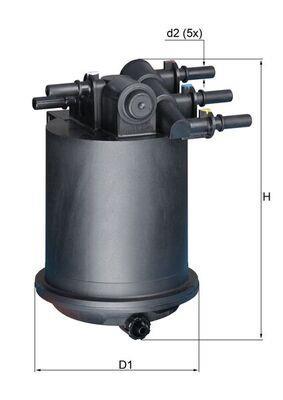 Filtre à carburant (Filtre à gasoil) KNECHT FILTER ref. KL 414