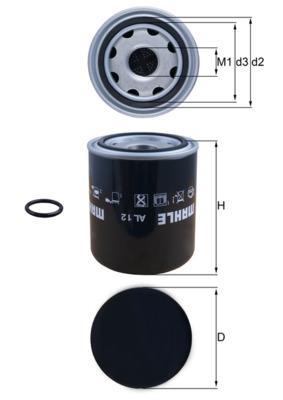 Cartouche de dessicateur, système d'air comprimé KNECHT FILTER ref. AL 12