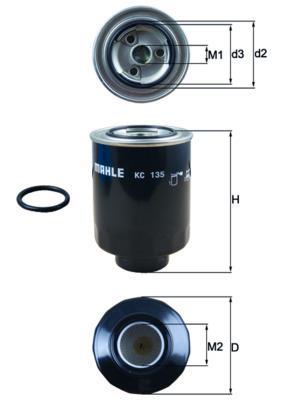 Filtre à carburant (Filtre à gasoil) KNECHT FILTER ref. KC 135D