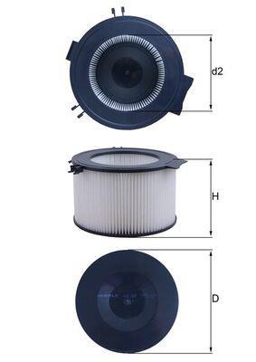 Filtre d'habitacle (Filtre à pollen) KNECHT FILTER 76417687 - ref. LA 65