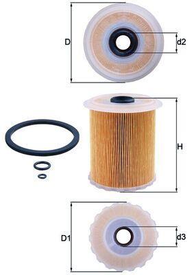 Filtre à carburant (Filtre à gasoil) KNECHT FILTER ref. KX 75D