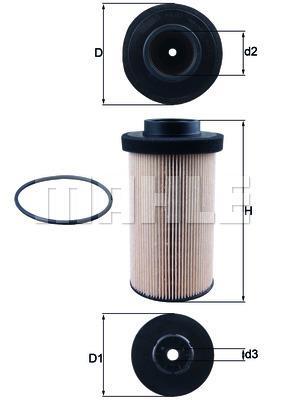 Filtre à carburant (Filtre à gasoil) KNECHT FILTER KX 80D