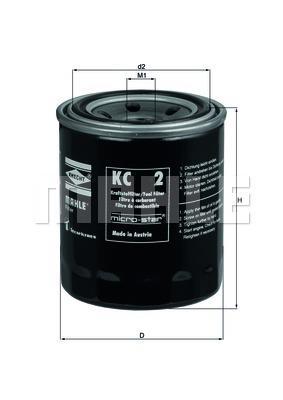 Filtre à carburant (Filtre à gasoil) KNECHT FILTER KC 2