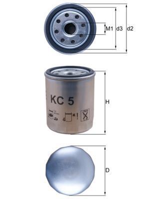 Filtre à carburant (Filtre à gasoil) KNECHT FILTER ref. KC 5
