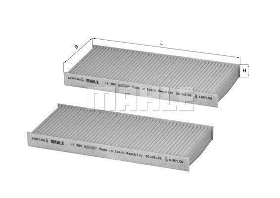 Filtre d'habitacle (Filtre à pollen) KNECHT FILTER 70356513 - ref. LA 394/S