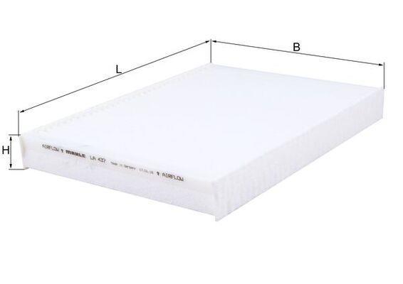 Filtre d'habitacle (Filtre à pollen) KNECHT FILTER 72347829 - ref. LA 437