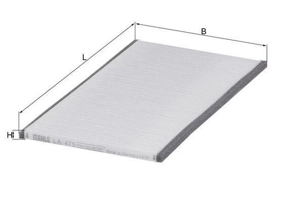 Filtre d'habitacle (Filtre à pollen) KNECHT FILTER 70385375 - ref. LA 475