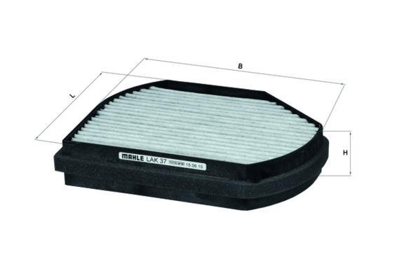 Filtre d'habitacle (Filtre à pollen) KNECHT FILTER 76832067 - ref. LAK 37
