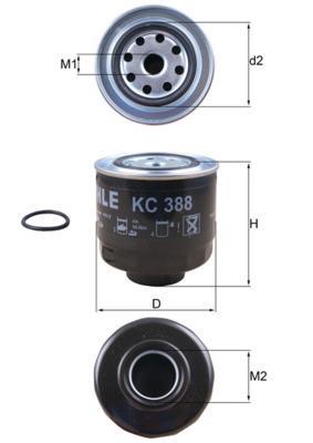 Filtre à carburant (Filtre à gasoil) KNECHT FILTER KC 388D