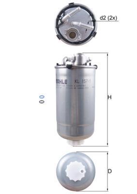 Filtre à carburant (Filtre à gasoil) KNECHT FILTER ref. KL 157/1D