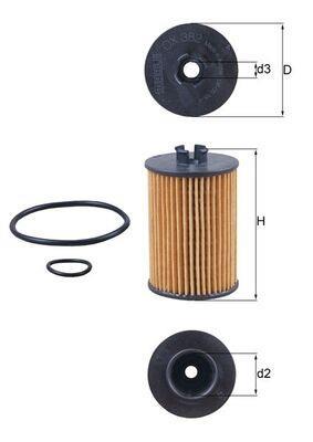 Filtre à huile KNECHT FILTER OX 382D