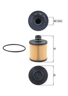 Filtro de aceite KNECHT FILTER ref. OX 779D