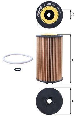 Filtro de aceite KNECHT FILTER ref. OX 1058D