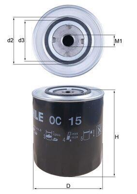 Filtro de aceite KNECHT FILTER ref. OC 15