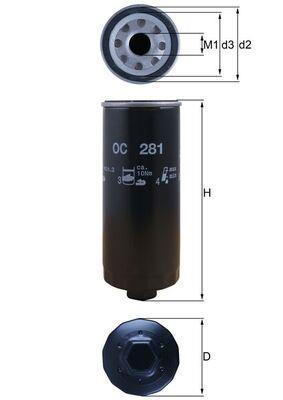 Filtro de aceite KNECHT FILTER ref. OC 281