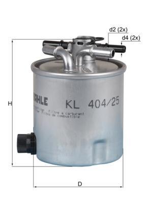 Filtre à carburant (Filtre à gasoil) KNECHT FILTER ref. KL 404/25