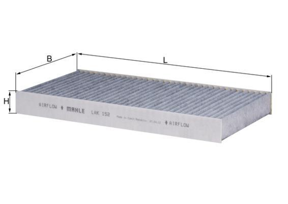 Filtre d'habitacle (Filtre à pollen) KNECHT FILTER 76888341 - ref. LAK 152