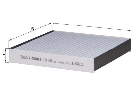 Filtre d'habitacle (Filtre à pollen) KNECHT FILTER 70389737 - ref. LAK 454