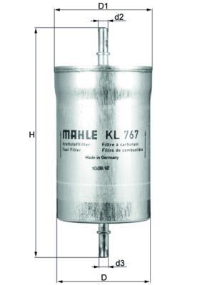 Filtro combustible KNECHT FILTER ref. KL 767