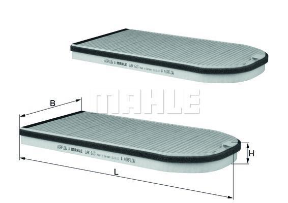 Filtre d'habitacle (Filtre à pollen) KNECHT FILTER 70567940 - ref. LAK 613/S