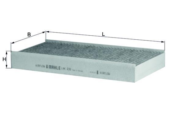Filtre d'habitacle (Filtre à pollen) KNECHT FILTER 76831531 - ref. LAK 232