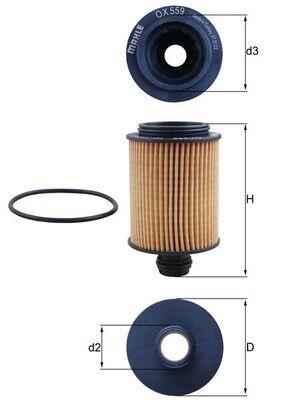 Filtro de aceite KNECHT FILTER ref. OX 559D