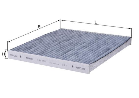 Filtre d'habitacle (Filtre à pollen) KNECHT FILTER 70571763 - ref. LAK 157