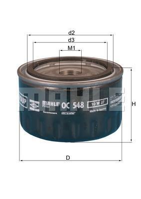 Filtro de aceite KNECHT FILTER OC 548
