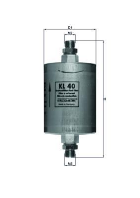 Filtro combustible KNECHT FILTER ref. KL 40