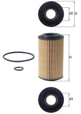 Filtro de aceite KNECHT FILTER OX 153D4