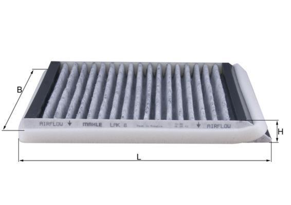 Filtre d'habitacle (Filtre à pollen) KNECHT FILTER 76888408 - ref. LAK 8