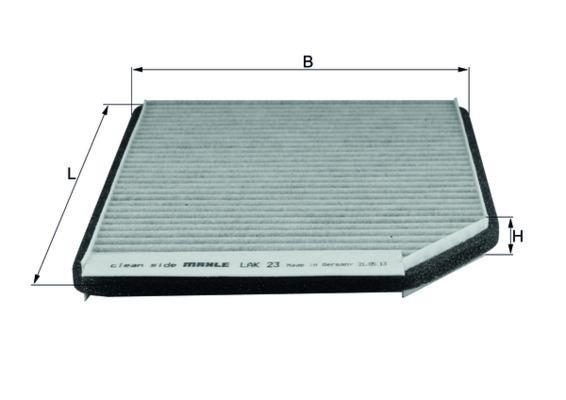 Filtre d'habitacle (Filtre à pollen) KNECHT FILTER 70589075 - ref. LAK 23