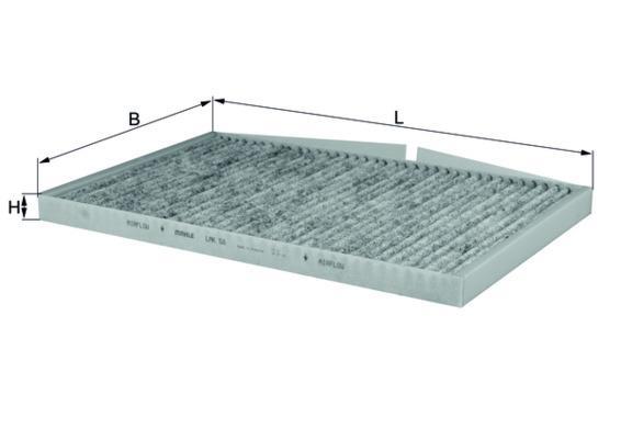 Filtre d'habitacle (Filtre à pollen) KNECHT FILTER 76888929 - ref. LAK 58