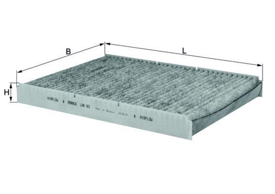 Filtre d'habitacle (Filtre à pollen) KNECHT FILTER 76889026 - ref. LAK 63
