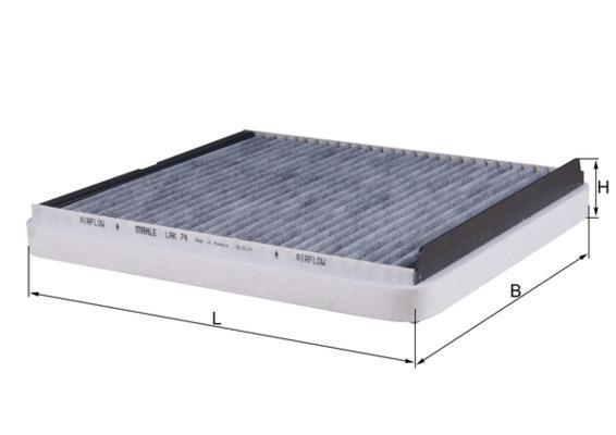 Filtre d'habitacle (Filtre à pollen) KNECHT FILTER 76888523 - ref. LAK 74