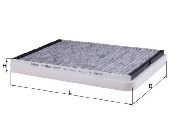 Filtre d'habitacle (Filtre à pollen) KNECHT FILTER 76888549 - ref. LAK 75